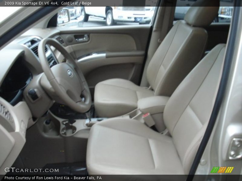 Front Seat of 2009 Sportage EX V6 4x4