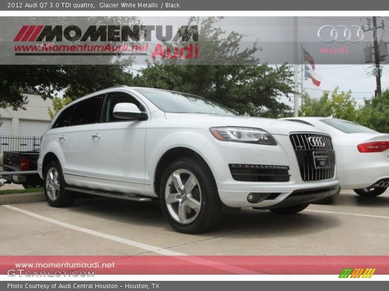 Glacier White Metallic / Black 2012 Audi Q7 3.0 TDI quattro
