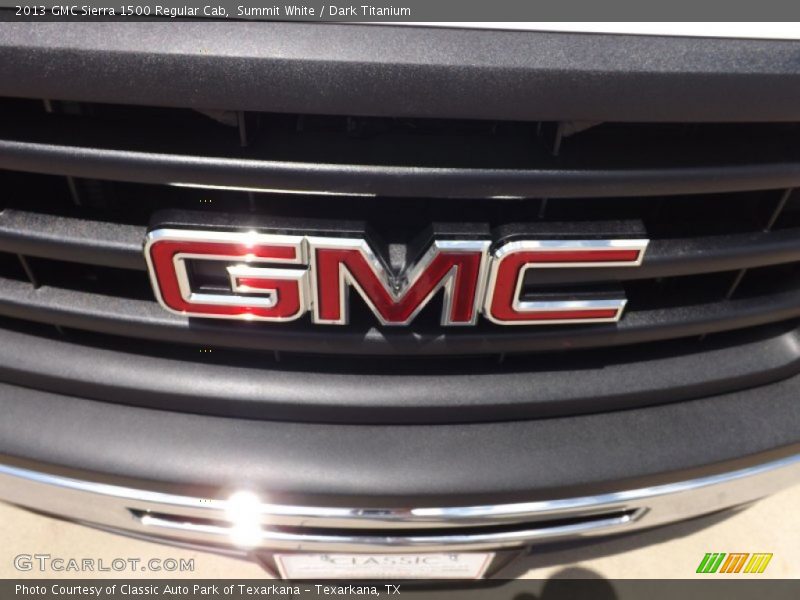 Summit White / Dark Titanium 2013 GMC Sierra 1500 Regular Cab
