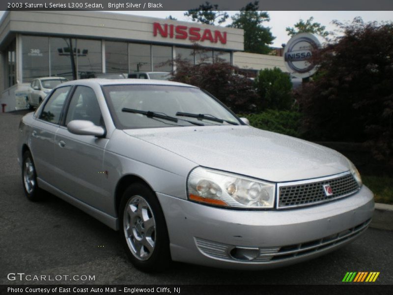 Bright Silver / Black 2003 Saturn L Series L300 Sedan