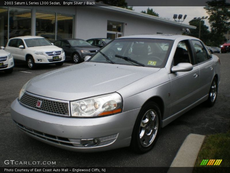 Bright Silver / Black 2003 Saturn L Series L300 Sedan
