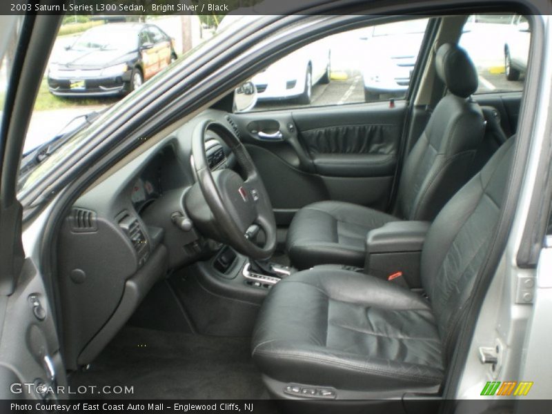 Bright Silver / Black 2003 Saturn L Series L300 Sedan