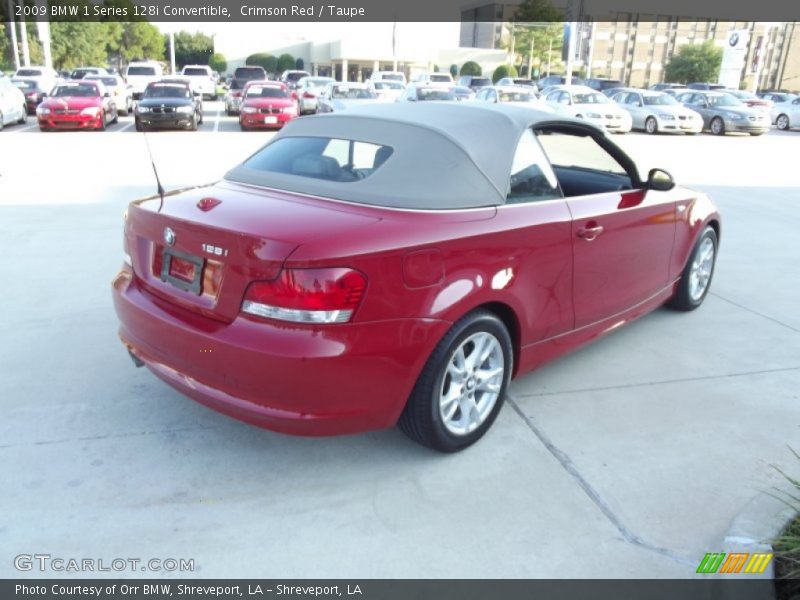 Crimson Red / Taupe 2009 BMW 1 Series 128i Convertible