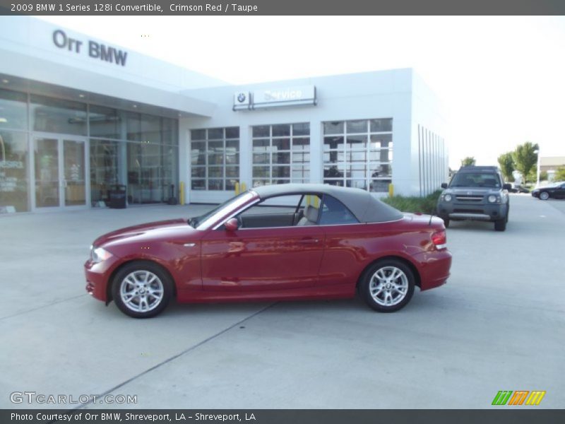 Crimson Red / Taupe 2009 BMW 1 Series 128i Convertible