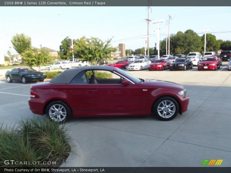 Crimson Red / Taupe 2009 BMW 1 Series 128i Convertible