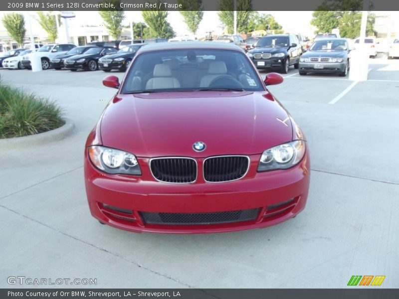 Crimson Red / Taupe 2009 BMW 1 Series 128i Convertible