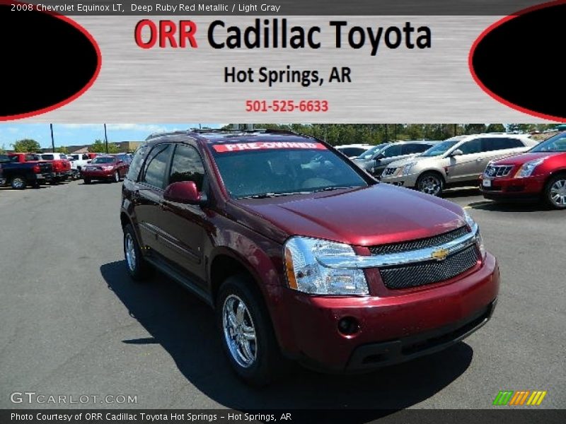 Deep Ruby Red Metallic / Light Gray 2008 Chevrolet Equinox LT