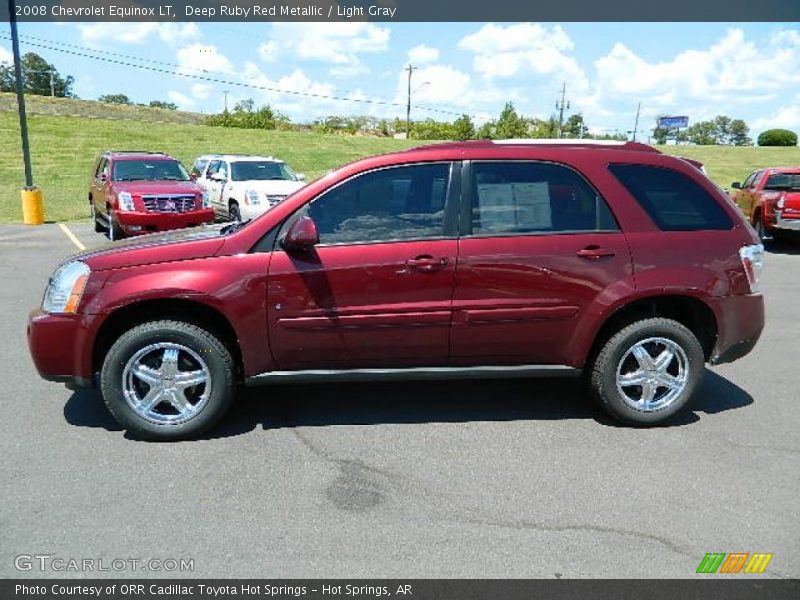 Deep Ruby Red Metallic / Light Gray 2008 Chevrolet Equinox LT