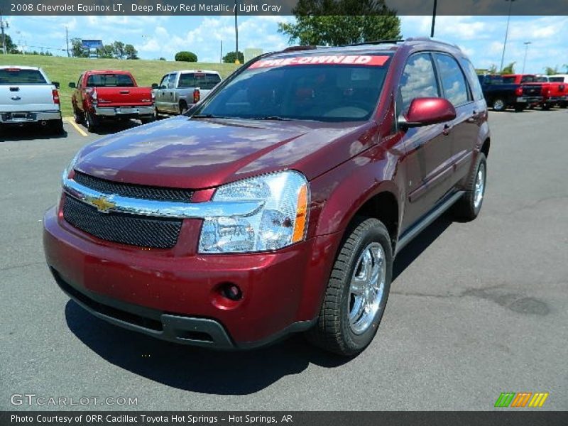 Deep Ruby Red Metallic / Light Gray 2008 Chevrolet Equinox LT