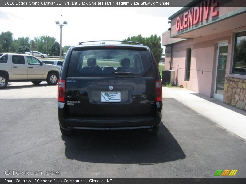 Brilliant Black Crystal Pearl / Medium Slate Gray/Light Shale 2010 Dodge Grand Caravan SE