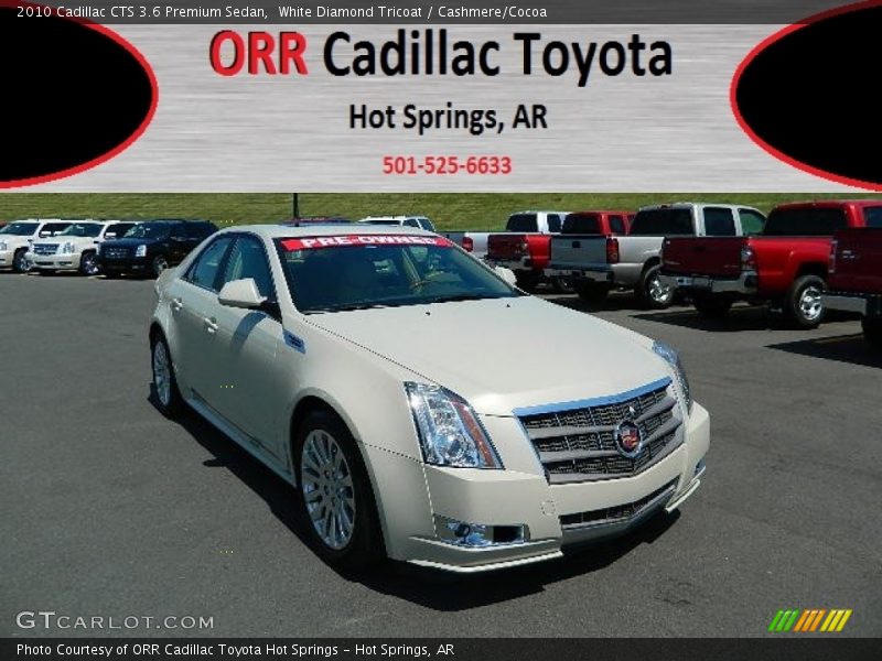White Diamond Tricoat / Cashmere/Cocoa 2010 Cadillac CTS 3.6 Premium Sedan