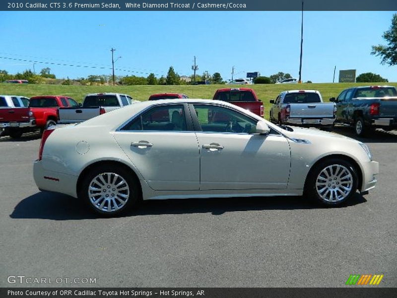 White Diamond Tricoat / Cashmere/Cocoa 2010 Cadillac CTS 3.6 Premium Sedan