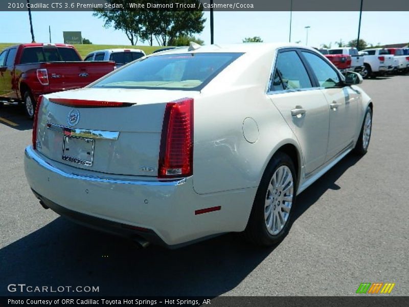 White Diamond Tricoat / Cashmere/Cocoa 2010 Cadillac CTS 3.6 Premium Sedan