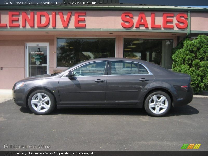 Taupe Gray Metallic / Titanium 2010 Chevrolet Malibu LS Sedan