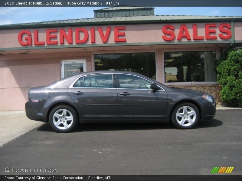 Taupe Gray Metallic / Titanium 2010 Chevrolet Malibu LS Sedan