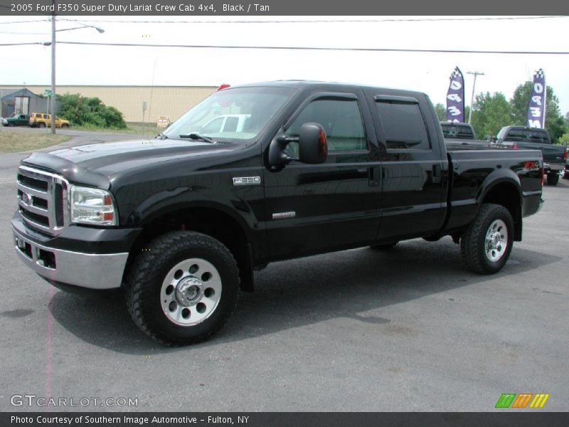 Black / Tan 2005 Ford F350 Super Duty Lariat Crew Cab 4x4