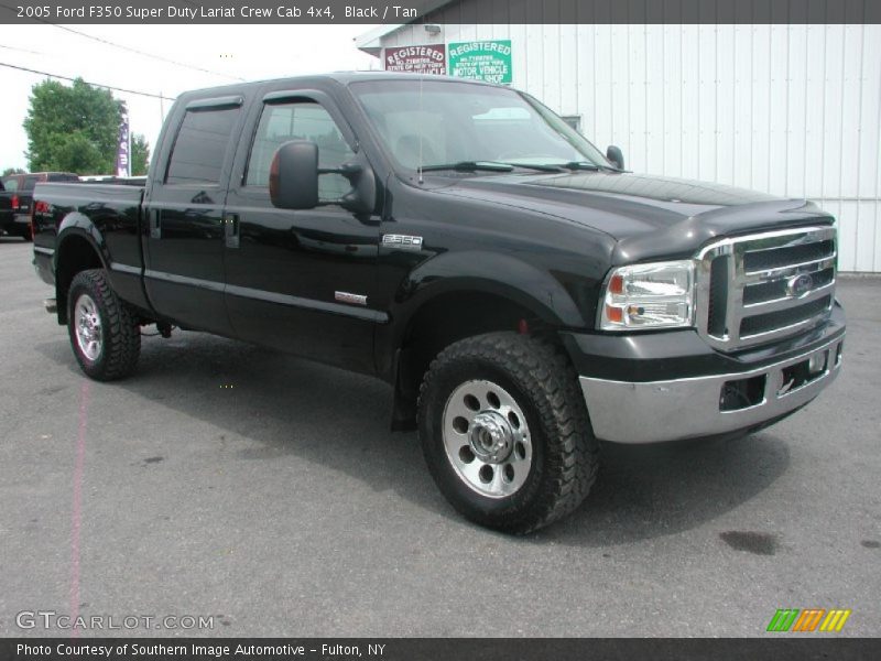 Black / Tan 2005 Ford F350 Super Duty Lariat Crew Cab 4x4