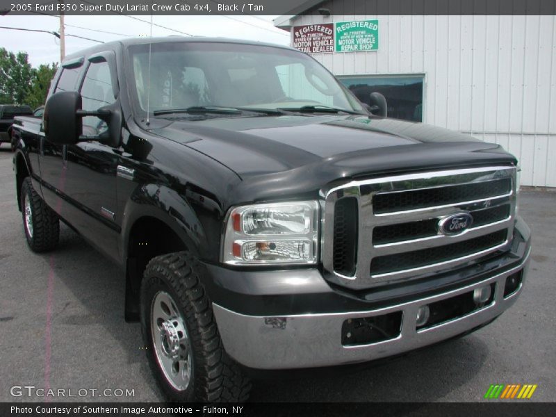 Black / Tan 2005 Ford F350 Super Duty Lariat Crew Cab 4x4