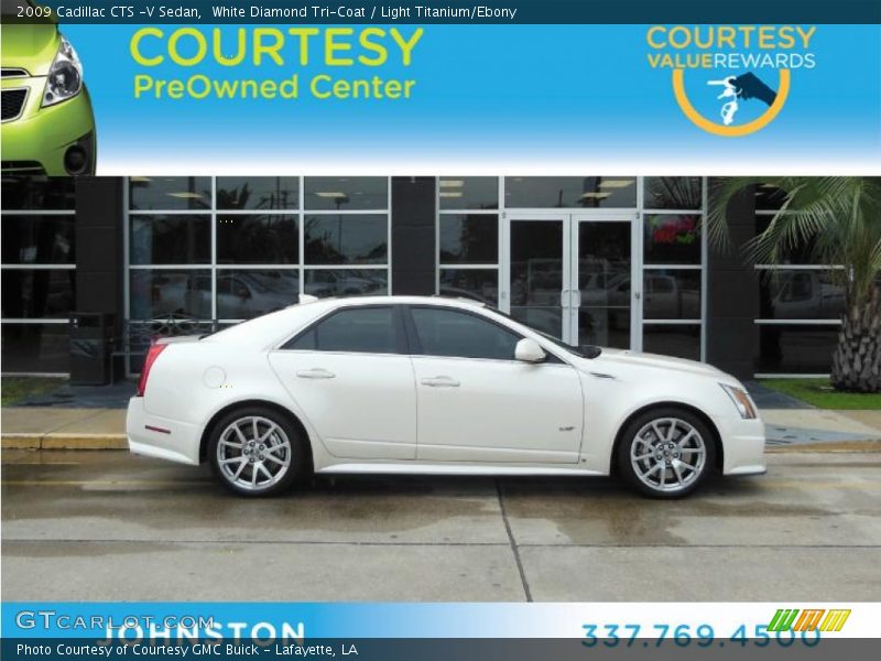 White Diamond Tri-Coat / Light Titanium/Ebony 2009 Cadillac CTS -V Sedan