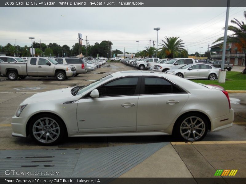 White Diamond Tri-Coat / Light Titanium/Ebony 2009 Cadillac CTS -V Sedan