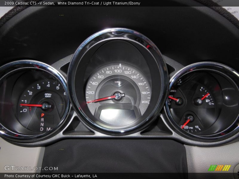 White Diamond Tri-Coat / Light Titanium/Ebony 2009 Cadillac CTS -V Sedan