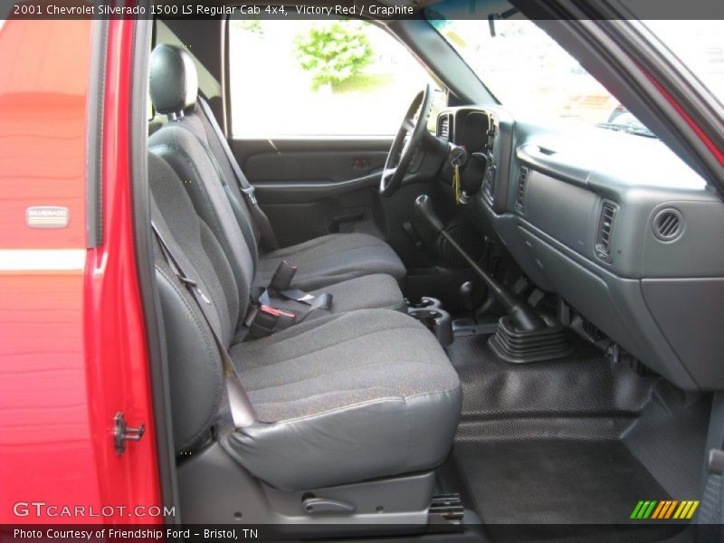 Victory Red / Graphite 2001 Chevrolet Silverado 1500 LS Regular Cab 4x4