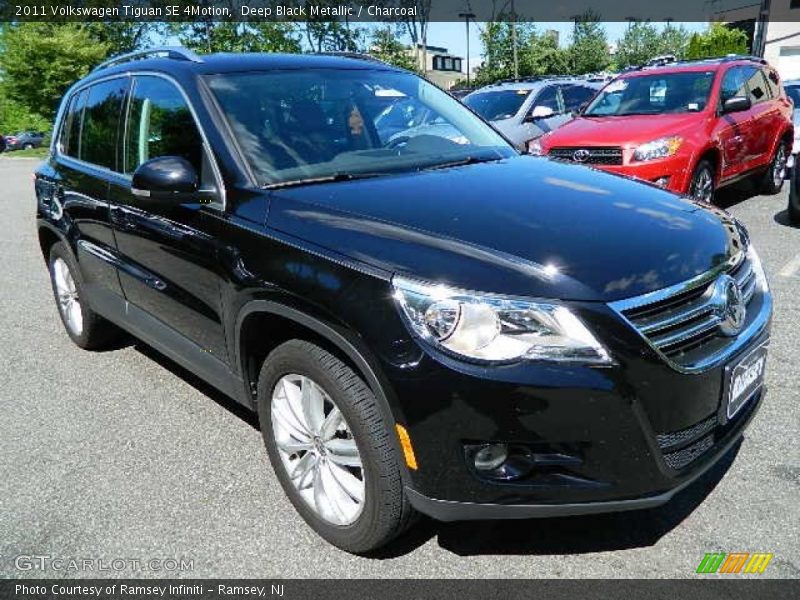 Deep Black Metallic / Charcoal 2011 Volkswagen Tiguan SE 4Motion