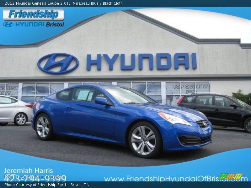 Mirabeau Blue / Black Cloth 2012 Hyundai Genesis Coupe 2.0T