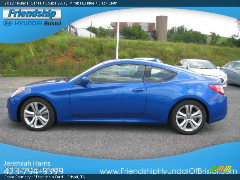 Mirabeau Blue / Black Cloth 2012 Hyundai Genesis Coupe 2.0T