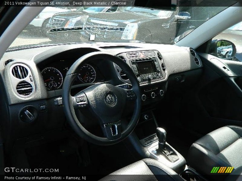 Deep Black Metallic / Charcoal 2011 Volkswagen Tiguan SE 4Motion