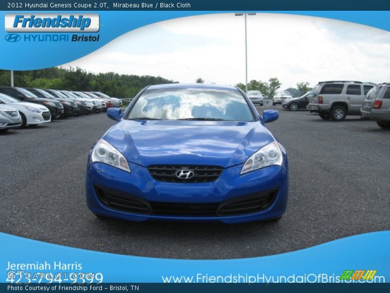 Mirabeau Blue / Black Cloth 2012 Hyundai Genesis Coupe 2.0T