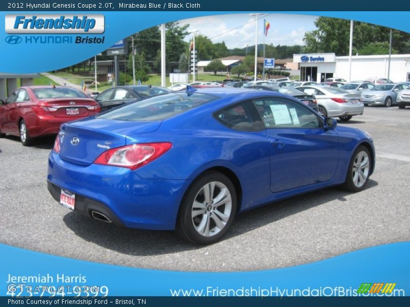 Mirabeau Blue / Black Cloth 2012 Hyundai Genesis Coupe 2.0T