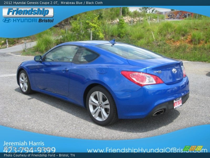Mirabeau Blue / Black Cloth 2012 Hyundai Genesis Coupe 2.0T