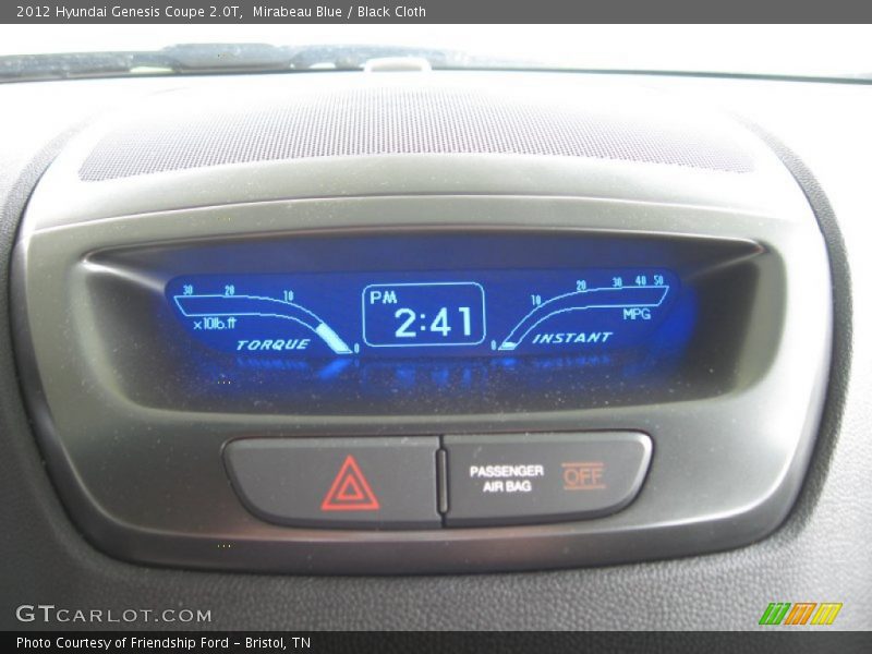 Mirabeau Blue / Black Cloth 2012 Hyundai Genesis Coupe 2.0T