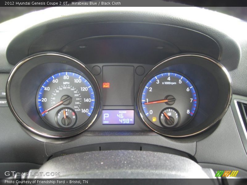 Mirabeau Blue / Black Cloth 2012 Hyundai Genesis Coupe 2.0T