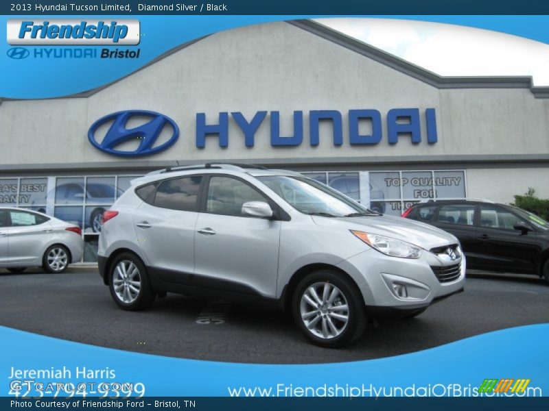 Diamond Silver / Black 2013 Hyundai Tucson Limited