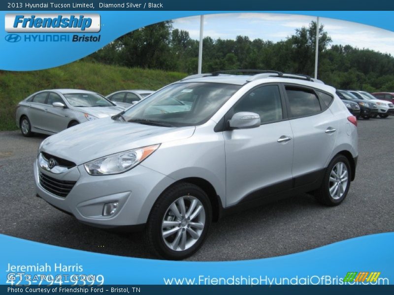 Diamond Silver / Black 2013 Hyundai Tucson Limited