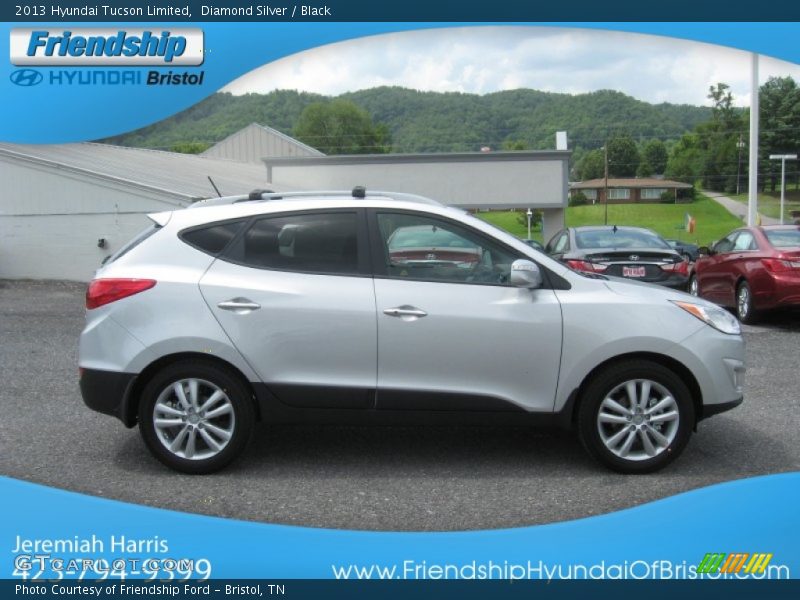 Diamond Silver / Black 2013 Hyundai Tucson Limited