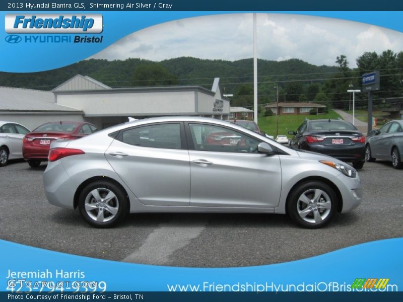 Shimmering Air Silver / Gray 2013 Hyundai Elantra GLS