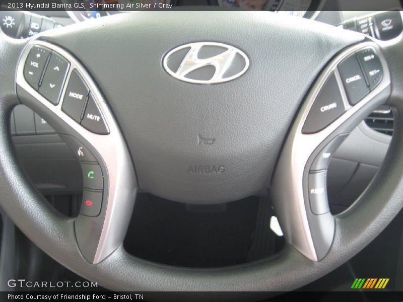 Shimmering Air Silver / Gray 2013 Hyundai Elantra GLS