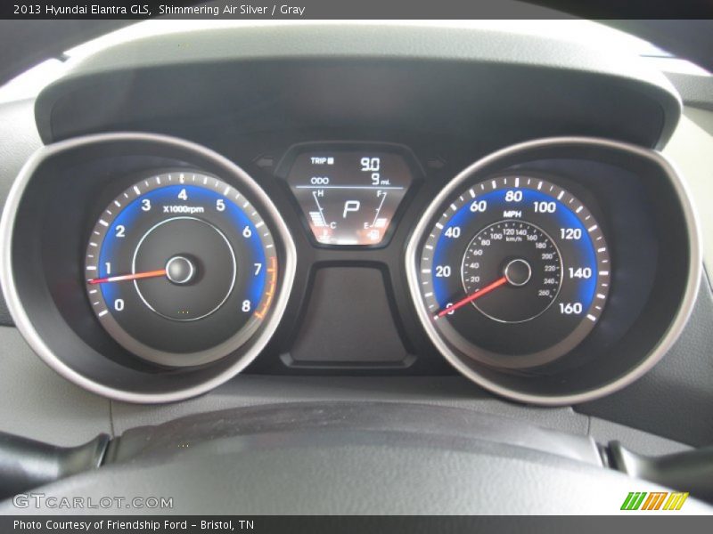 Shimmering Air Silver / Gray 2013 Hyundai Elantra GLS