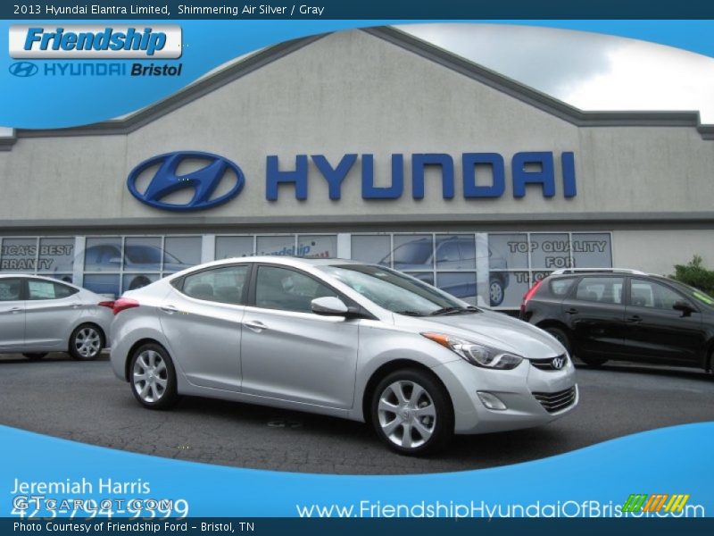 Shimmering Air Silver / Gray 2013 Hyundai Elantra Limited