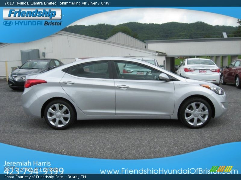 Shimmering Air Silver / Gray 2013 Hyundai Elantra Limited