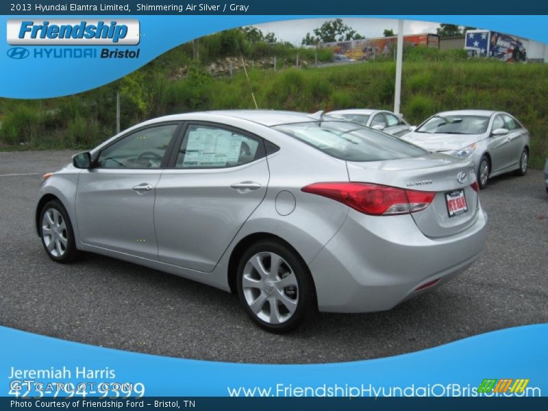 Shimmering Air Silver / Gray 2013 Hyundai Elantra Limited