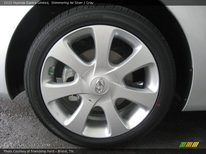 Shimmering Air Silver / Gray 2013 Hyundai Elantra Limited