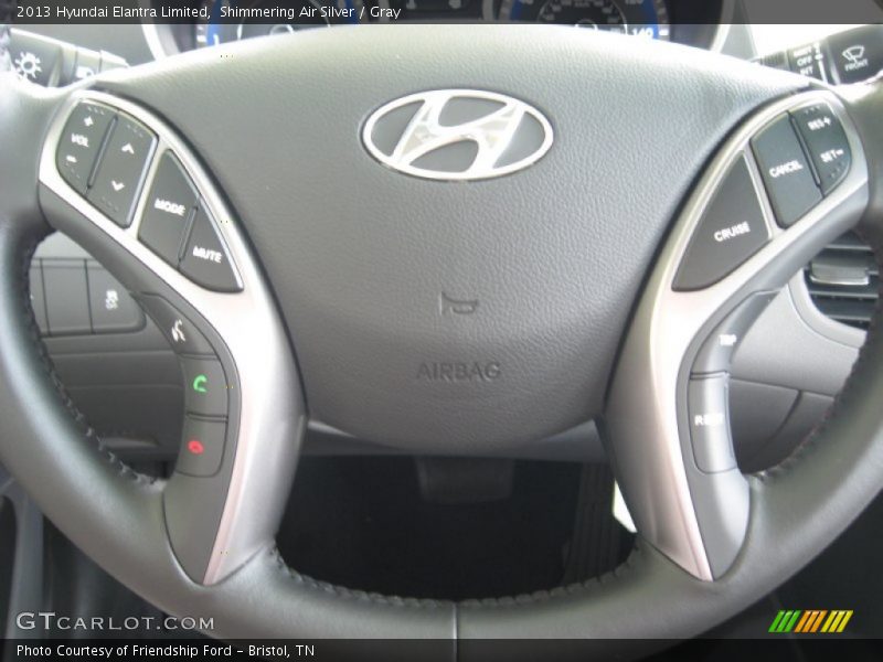 Shimmering Air Silver / Gray 2013 Hyundai Elantra Limited