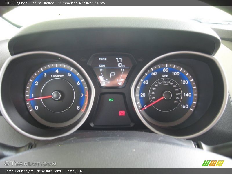 Shimmering Air Silver / Gray 2013 Hyundai Elantra Limited