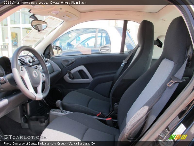 Crystal White / Plain Black 2013 Smart fortwo pure coupe