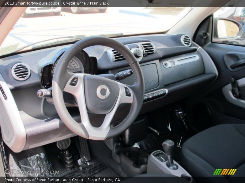 Crystal White / Plain Black 2013 Smart fortwo pure coupe