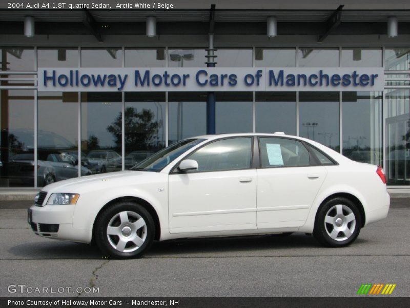 Arctic White / Beige 2004 Audi A4 1.8T quattro Sedan